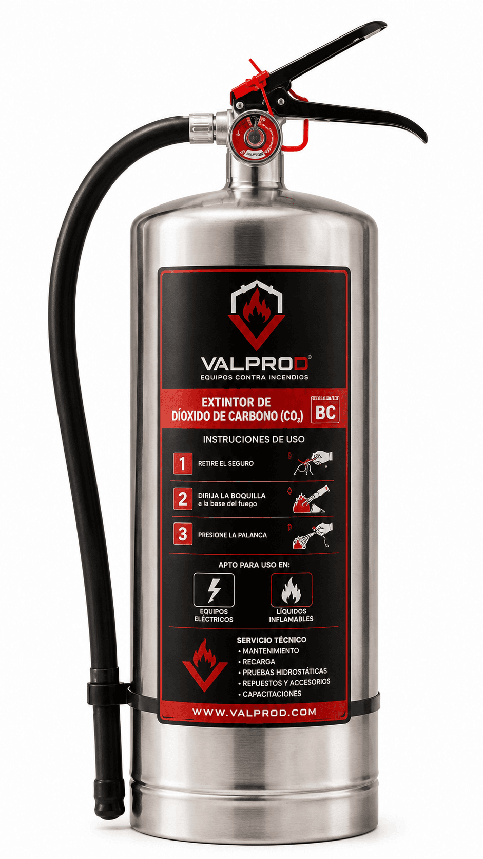 H2O 2.5 GL. EXTINTOR DE AGUA PRESURIZADA 2.5 GLS VALPROD